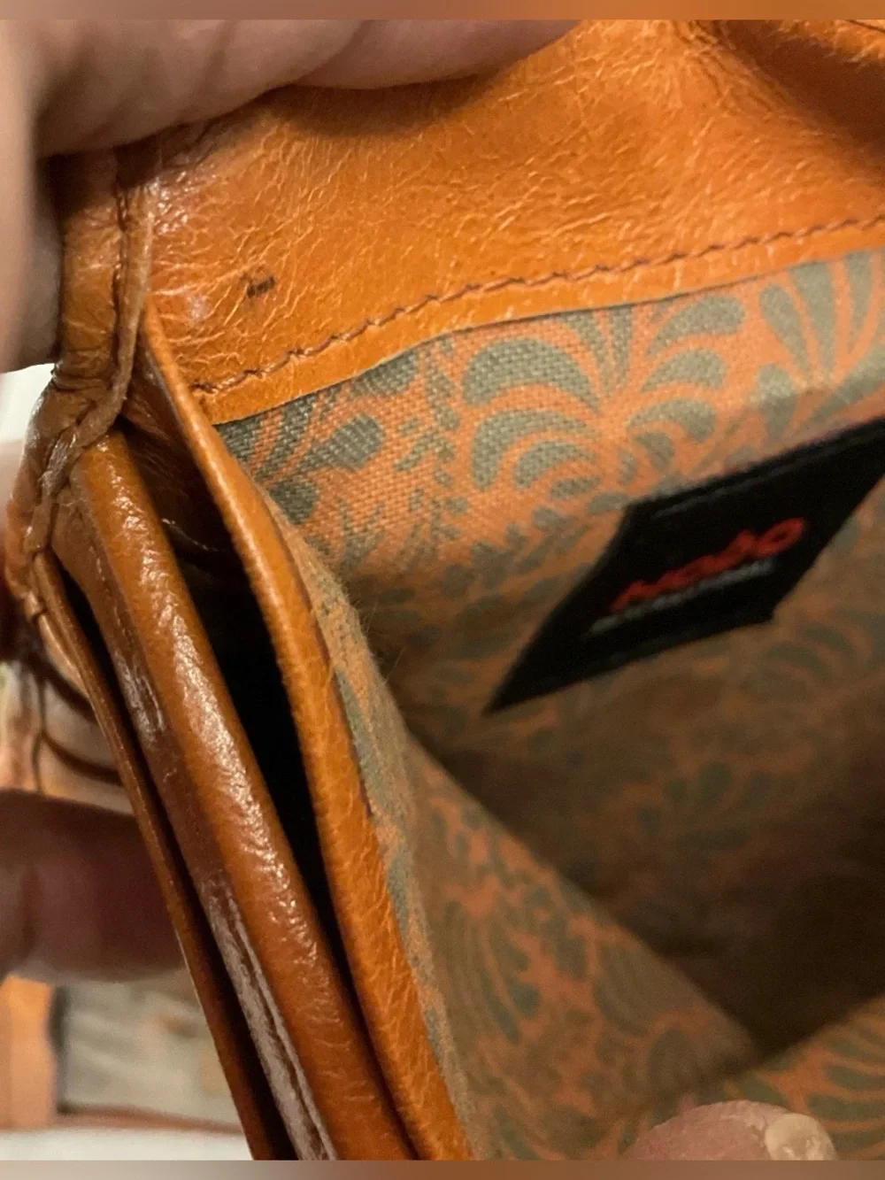 Hobo Leather Cognac international Wallet With Coin Purse